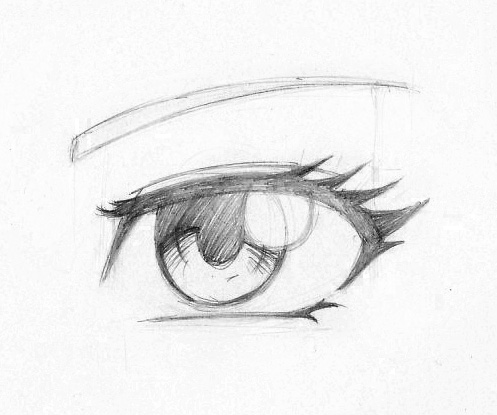 como desenhar olho de anime feminino passo a passo