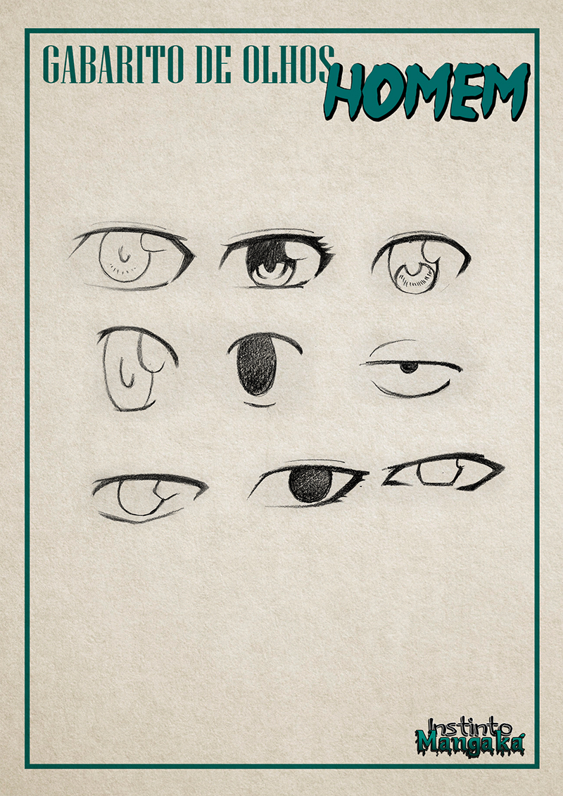 Como desenhar Olhos estilo Anime - Instinto Mangaka